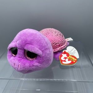 Ty Beanie Boos Slow-Poke The Purple Sea Turtle Plush Stuffed 6”